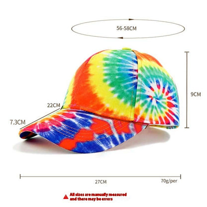 Men's Printed Ha Color Blocked Graffiti Duckbill Cap