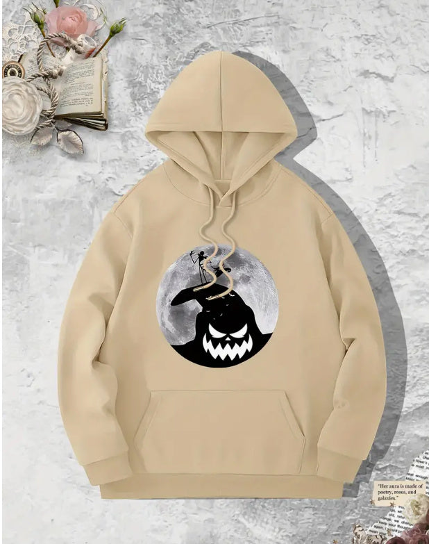 Printed Fleece Hooded Sweatshirt