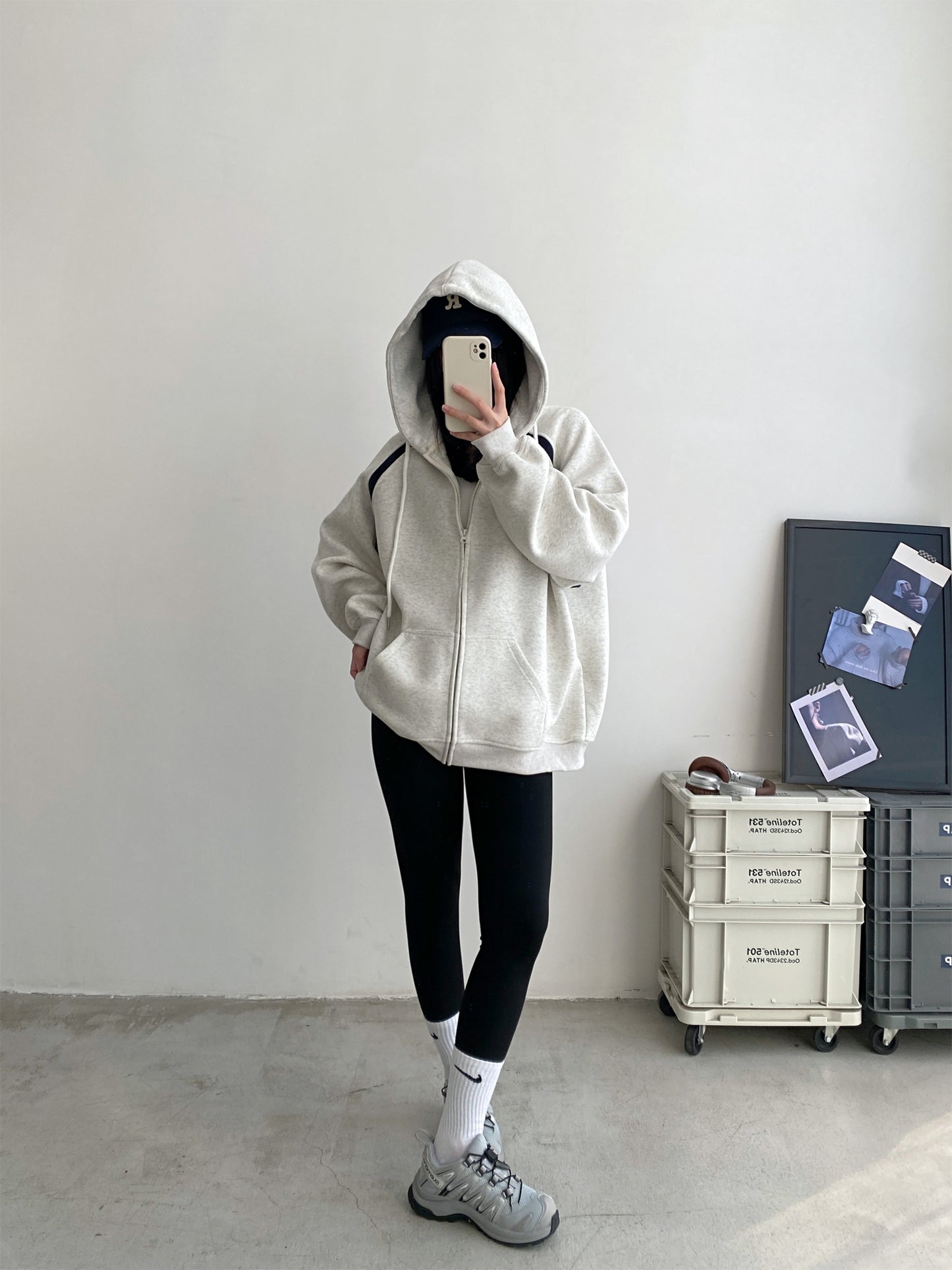 Women's Hooded Sweater Loose Hoodie Coat