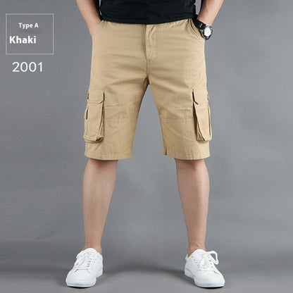 Summer Multi-pocket Workwear shorts For Men