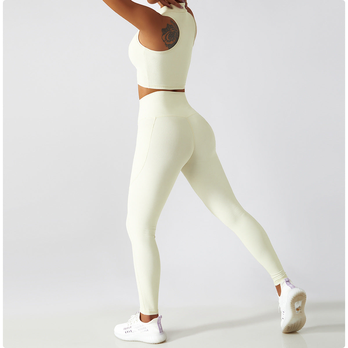 Long-sleeve Zipper Yoga Suit For Women