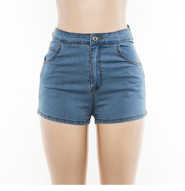 High waist denim shorts