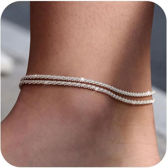 Classic Double Layer Twin Minimalist Personality Daily Beach Vacation Style Anklet