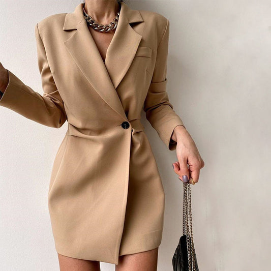 Long Sleeve Lapel Suit Professional Dress