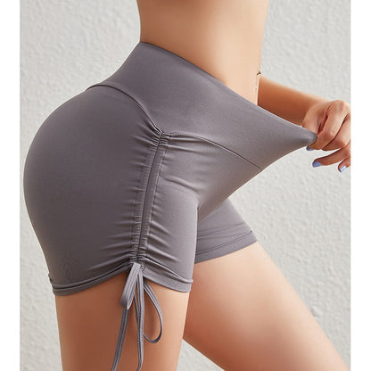 Summer Drawstring Yoga Shorts For Women High