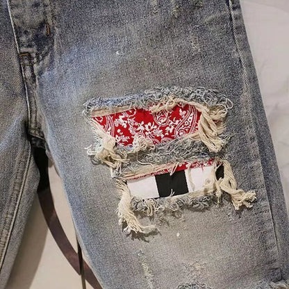 Men's Fashion Casual Ripped Denim Shorts