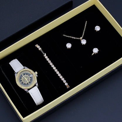 Ladies Valentine's Day Watch Jewelry Suit With Decoration