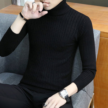 Slim-fit Sweater Men High Neck Bottoming T-shirt Sweater Men