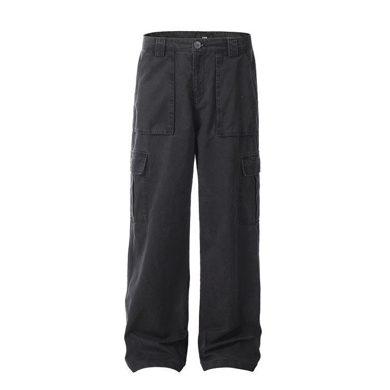 Men's Vintage Wash Loose Straight Leg Pants