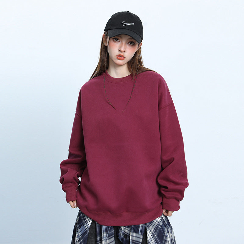 Autumn New Long-sleeved T-shirt Loose Couple's Tops Sweater