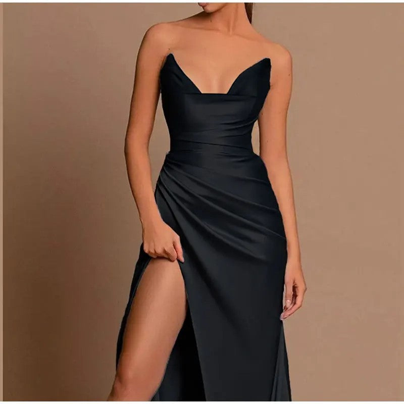 Women's Off-the-shoulder High Slit Support Mermaid Formal Dress Banquet