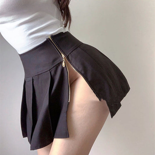 Women's Mini Hip Zipper Skirt