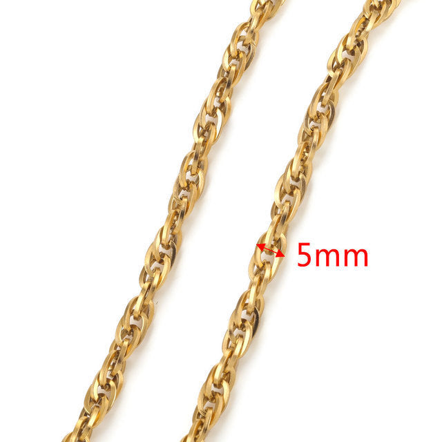 Stainless Steel Chain Necklace DIY Handcraft Jewelry Accessories