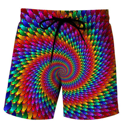 Fashionable Printed Drawstring Beachwear