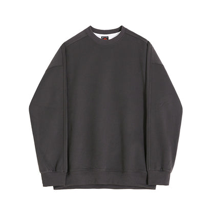 Simple Retro Crew Neck Sweater Men's Loose Pullover Coat