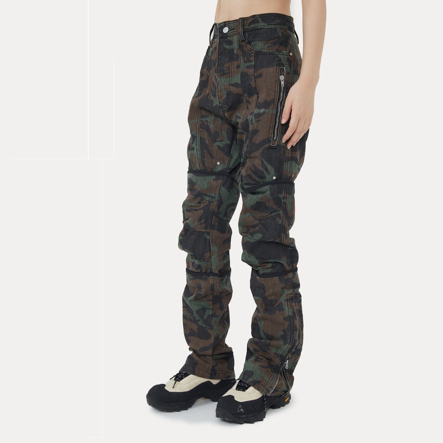 Women Retro Street Camouflage Trousers