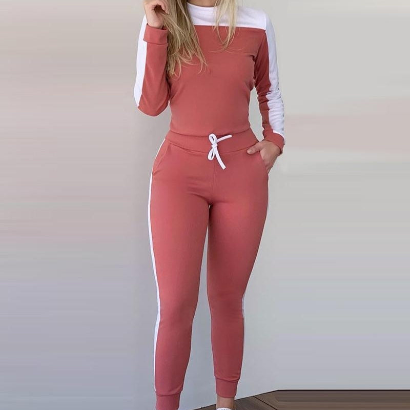 Color Matching Casual Suit Women