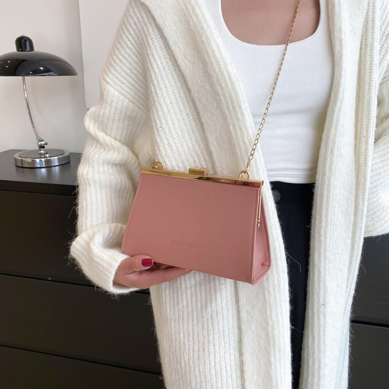 Fashion One Shoulder Simple Crossbody Small Solid Color Square Bag