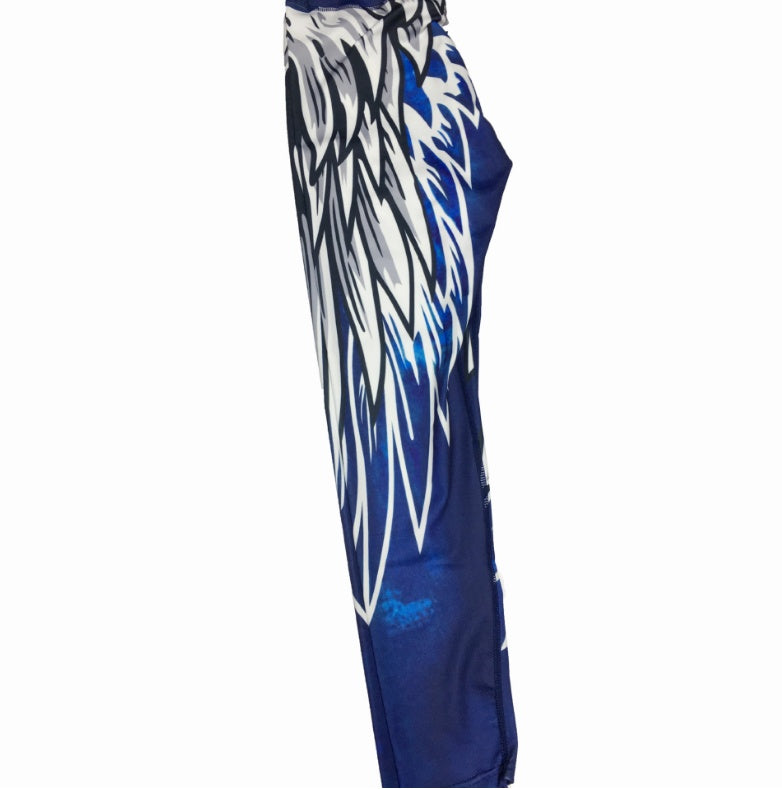 3D Wings Digital Print Yoga Leggings