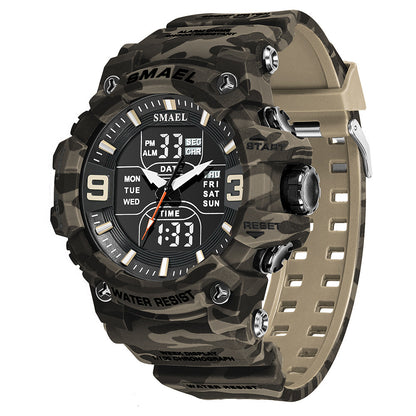 Outdoor Waterproof Electronic Watch Camouflage Sports Luminous Tactics