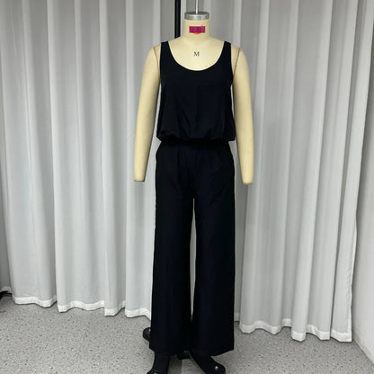 New  Sleeveless Top Casual Suit