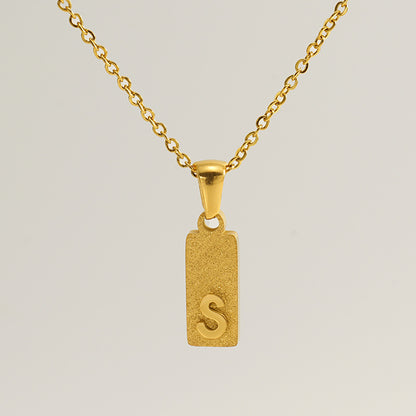 English Letter Necklace Female Stainless Steel