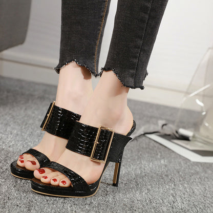 Simple high heel sandals