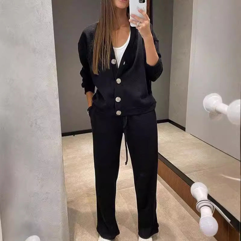 Casual Sports Suit Cardigan Top Women's Clothing