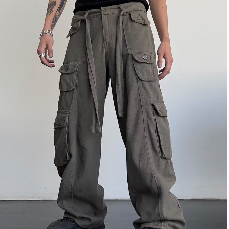 High Street Tide Vintage Hip Hop Plankton Sun Straight Leg Casual Pants Tide