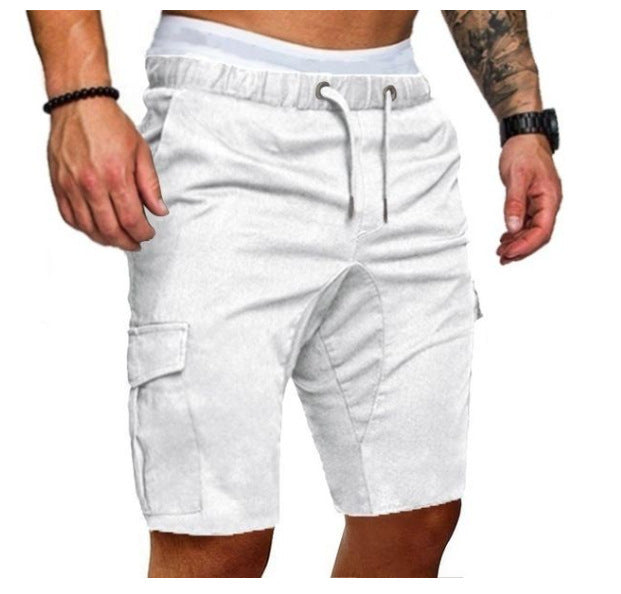 Tight Elastic Pants Men's Cropped Shorts Pants