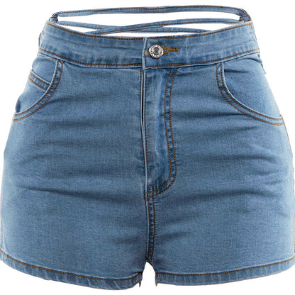 High waist denim shorts