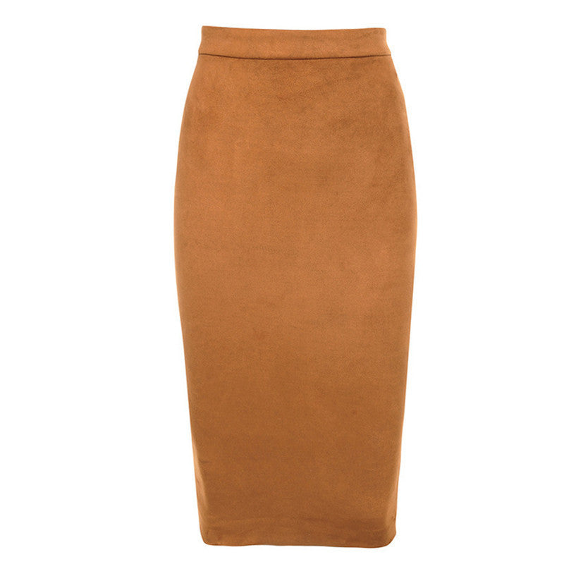 Deer Velvet Leather Skirt