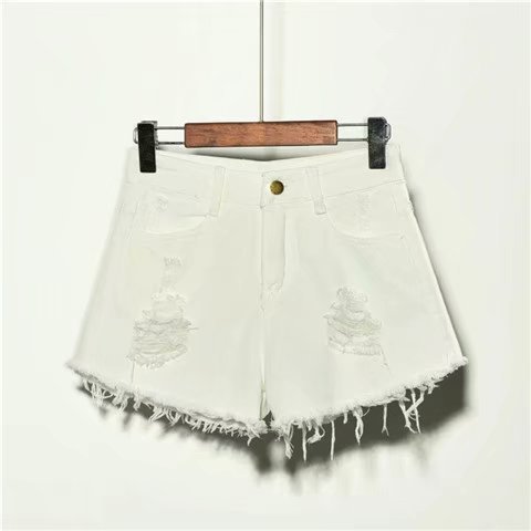 Loose Jean Shorts For Women Summer High Waist Hole