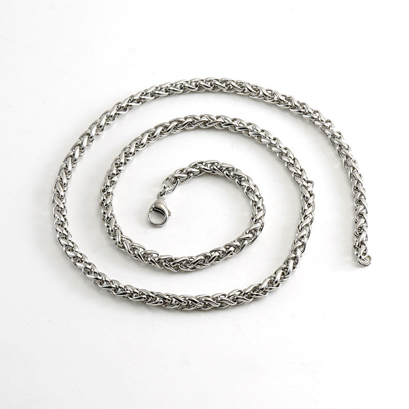 Stainless Steel Necklace 18K Gold Keel Chain Necklace