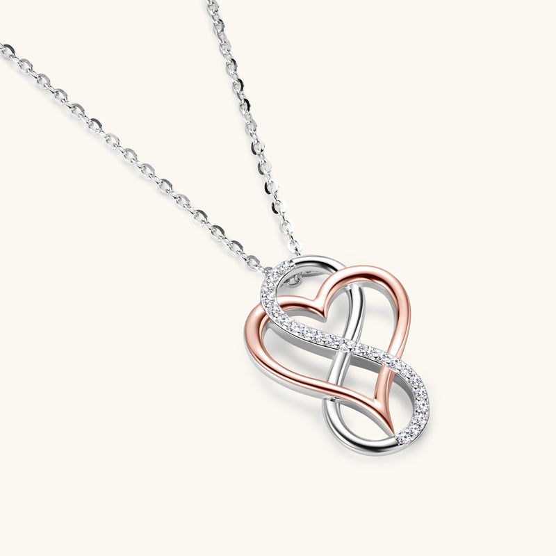 Graceful And Fashionable Love Heart-shaped Diamond Necklace