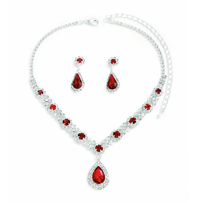 Fashion New Water Drop Necklace And Earrings Suite