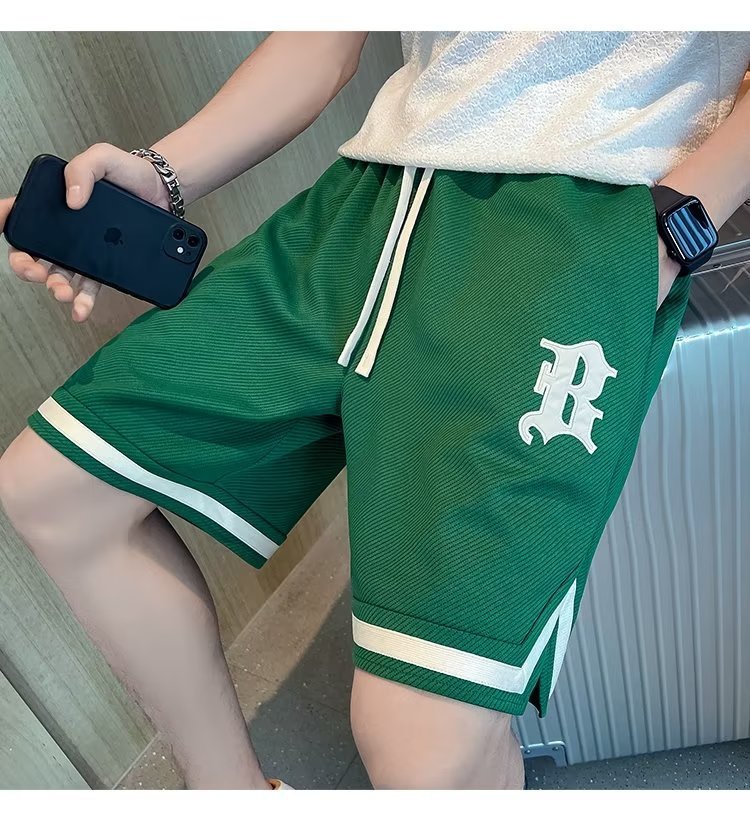 Sports Shorts Loose Straight Drawstring Wide Leg Pants