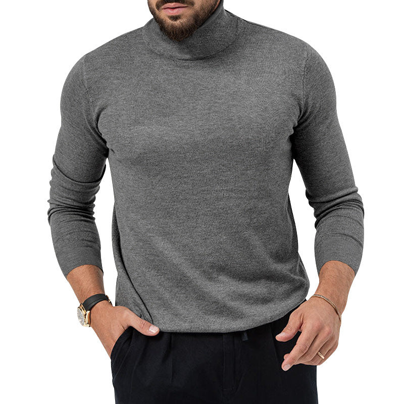 High-elastic Turtleneck Knitted Cashmere Sweater Thickened Young Men's Warm Undercoat