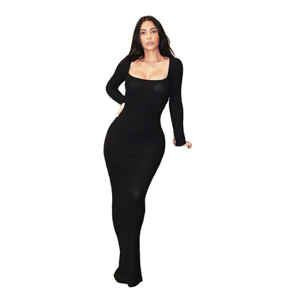 Long-sleeved Slim Slimming Sexy Hip Dress