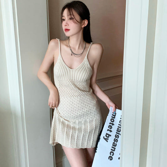 Summer Fashionable Hollow Knitted Dress Women