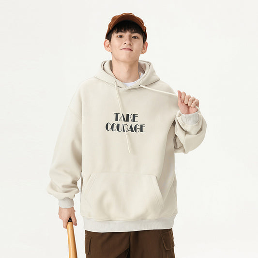 Hooded Sweater Letter Printing Loose All-matching Top