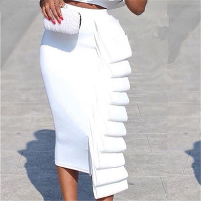 Women's High Waisted Skirt Top Two Piece Set