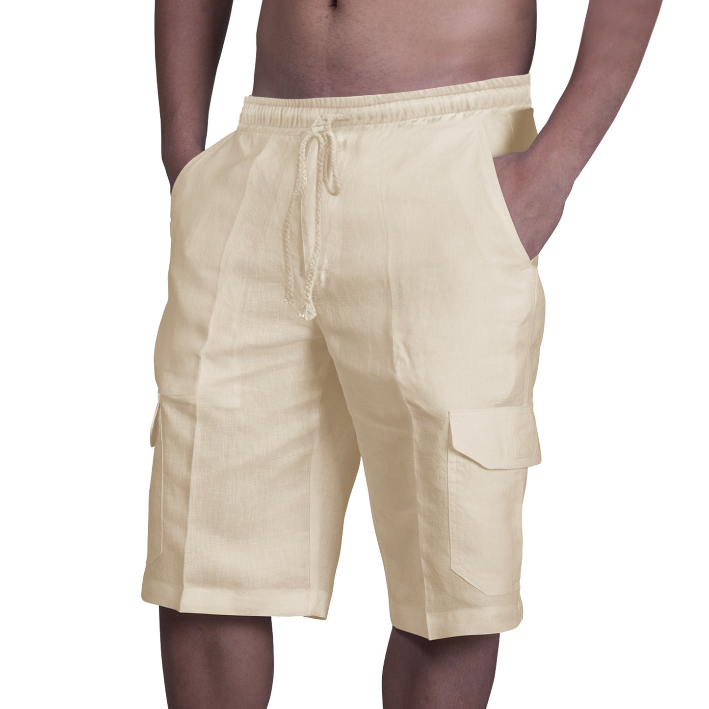 Multi Pocket Tie Men's Beach Cargo Pants