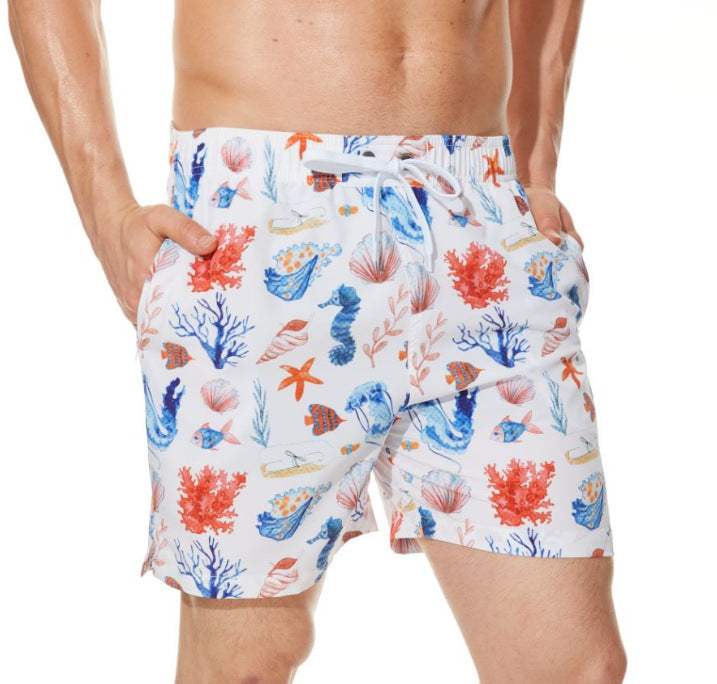 Men's Fashion Boxer Loose Casual Print Beach short