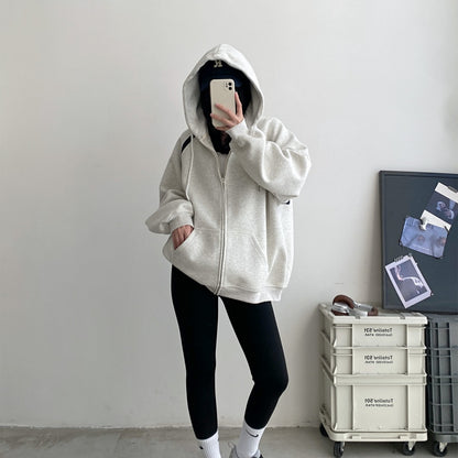 Women's Hooded Sweater Loose Hoodie Coat