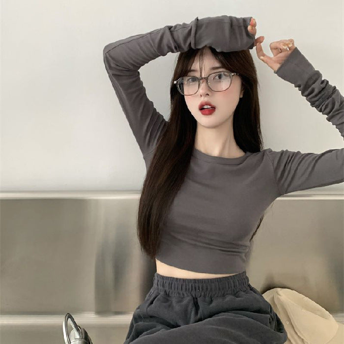 Skinny Slimming Inner Bottoming Shirt All-match Long Sleeve