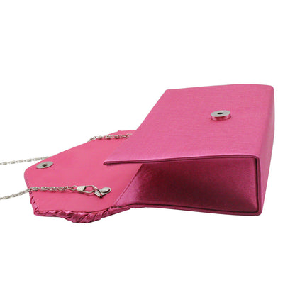 Satin Hot Drilling With Cover Dinner Bag Clutch Chain Cross-shoulder Bag