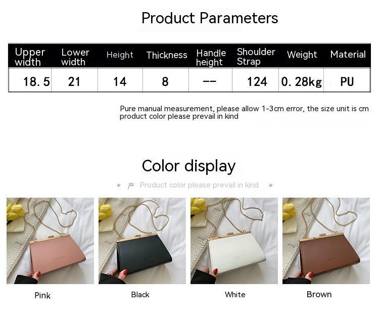 Fashion One Shoulder Simple Crossbody Small Solid Color Square Bag