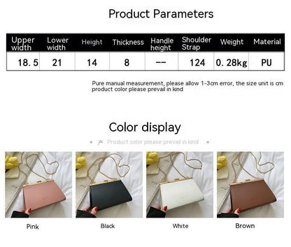 Fashion One Shoulder Simple Crossbody Small Solid Color Square Bag