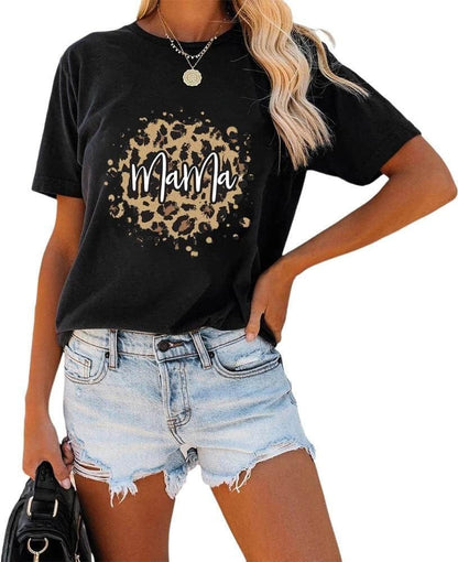 Round Neck Pullover Print Digital Short-sleeved T-shirt